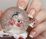 Chritmas nails - Snow and snowman