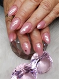 Almond shaped sculpted nails