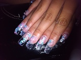 clear nails with circles