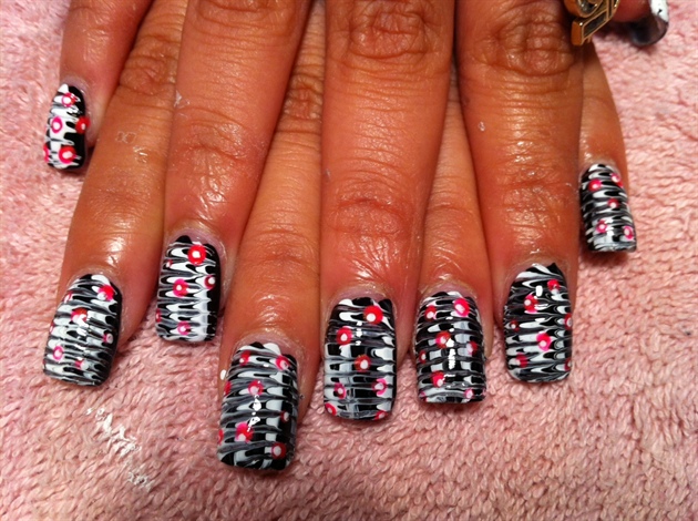 Zebra and red dots
