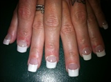 gel pink and white