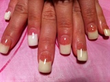 pink and white gel opi