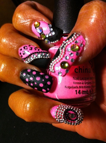 Girly theme nails