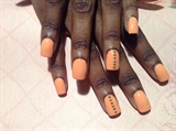 Peach nails 