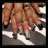 Mix cheetah and zebra and bows