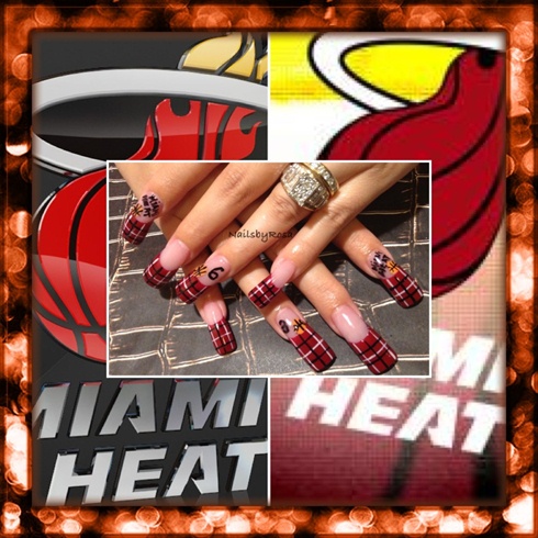 Miami heat nails