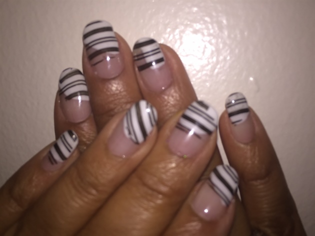 Natural Nails With Stamping 