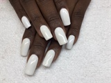 Apres Nails With White Shellac 