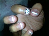 French Manicure with Panda 