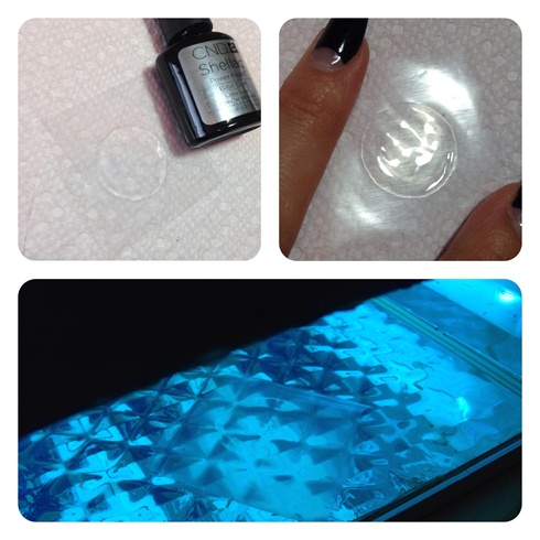 Apply shellac base coat on peace of plastic sheet then cure it.