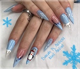 Penguin nail Art 