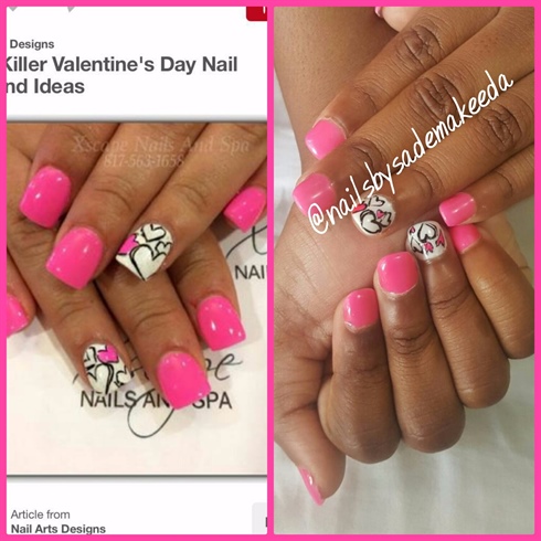 Cute love nails