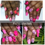 Pink acrylics 