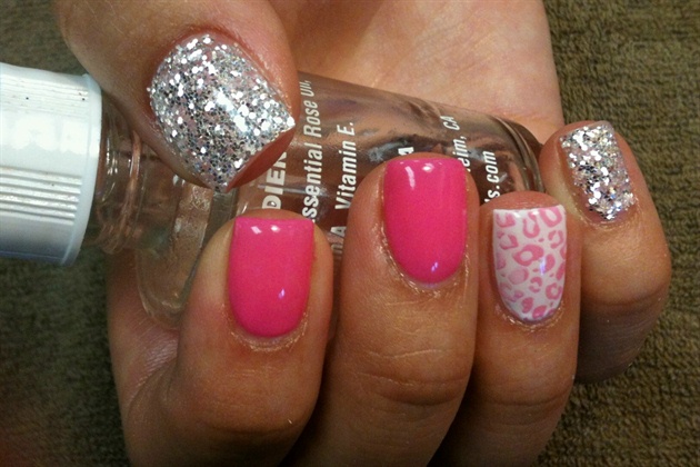 Silver &amp; pink leopard