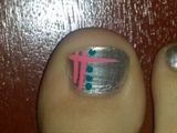silver toe nail