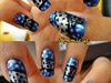 BBS (Blue,Black,Silver) Nail Art