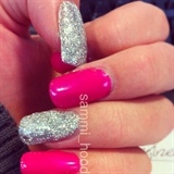 Neon pink &amp; glitter accents