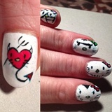 hello kitty halloween nail art
