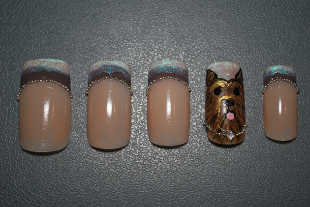 Yorkie Nails inspired by LOVE4NAILS