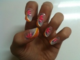 Colorful hawaiian nails