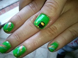Daughter&#39;s St Patty&#39;s Day Nails