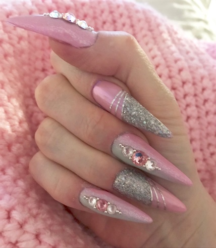 Pink &amp; Gray Ombr&#233; with Holo!