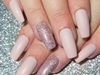 Matte Nude Pink &amp; Holographic Glitter