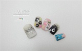 Cute little Totoro nail art