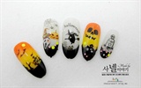 Korean Halloween nail art