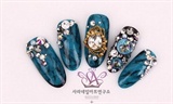 korean autumn nail art