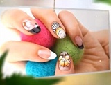 Cute bear nail art