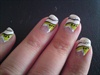 natural nails_sashena_green and white