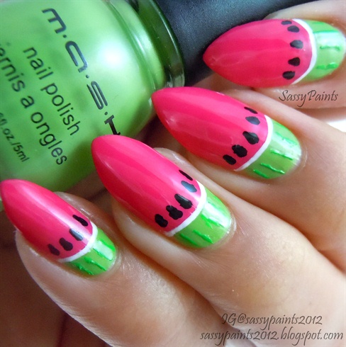Juicy Watermelon Nails