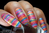 Rainbow Sand Art Nails