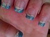 Blue and silver glitter
