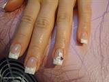 French white with white glitter