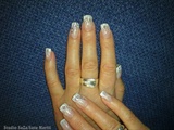French white with polish designs