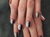Indy 500 Nails, Black And White Nails