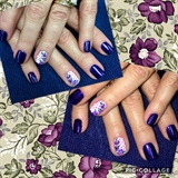 Purple Flowers, Spring Manicure 