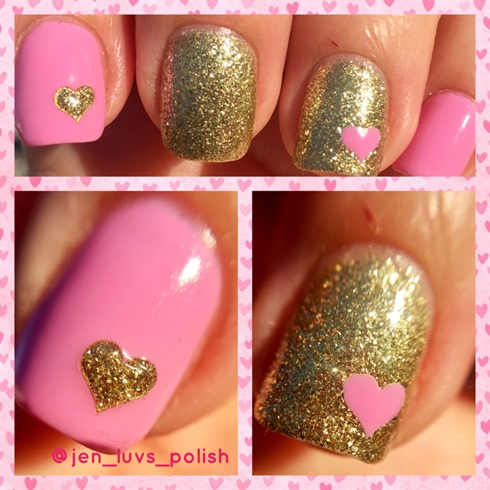 Glitter Heart 💖 Nails