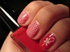 Christmas candy cane nails 