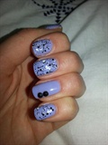  Purple with black and white glitter 