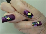 Outlined Mardi Gras Colors