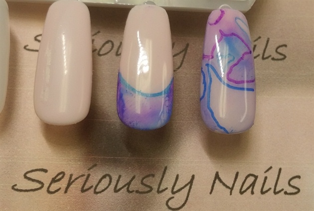 Outlined Sharpie Nail Art