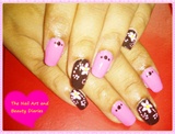 Pink Fairy and the Black Witch Nail Art