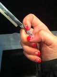 blood splatter dexter inspired nails
