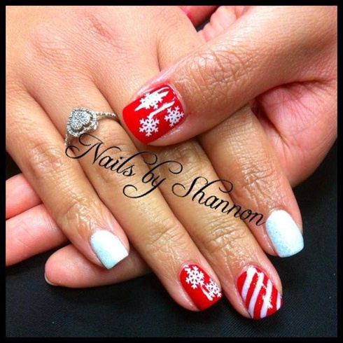 Snow flakes and candy canes!