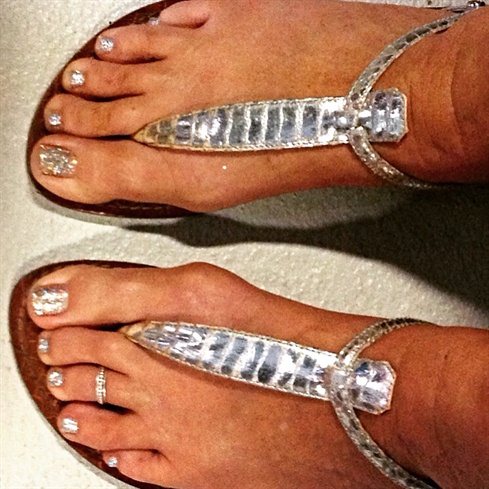 Glittery cruise toes! 