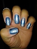 Blue and silver