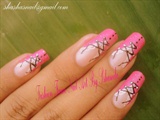 Girl In Pink Corset Nail Design